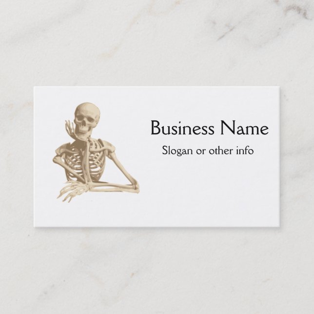 Carte De Visite Drôle Squelette (Devant)