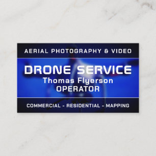 Carte De Visite Drone professionnel moderne
