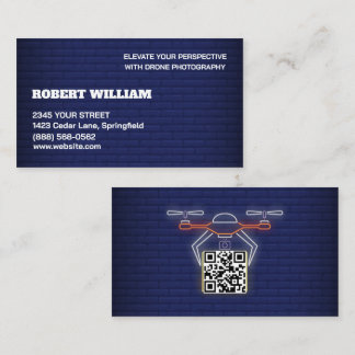 Carte de visite drone QR Code moderne pour la phot