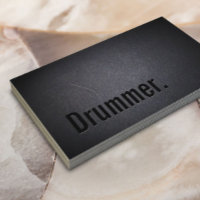 Drummer Gras Texte Minimaliste Cool Noir