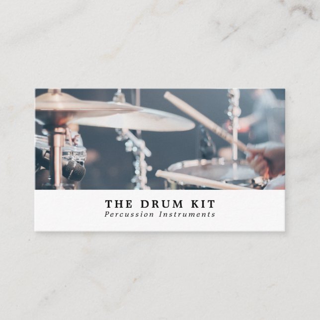 Carte De Visite Drummer, musicien professionnel (Devant)