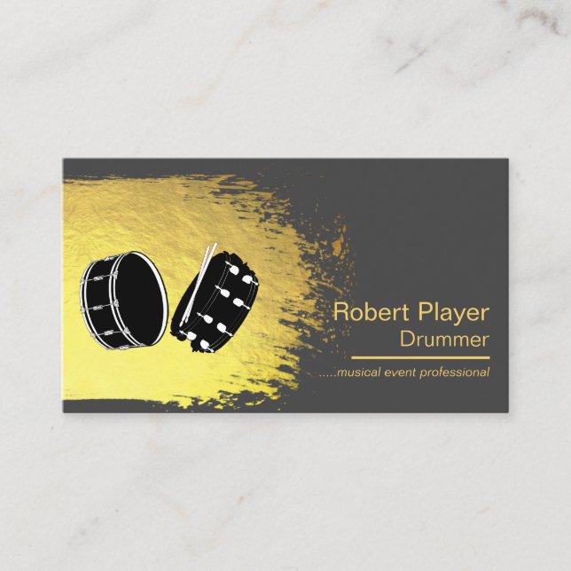 Carte De Visite Drummer Percussionist Musical Événement Drums Djs (Devant)
