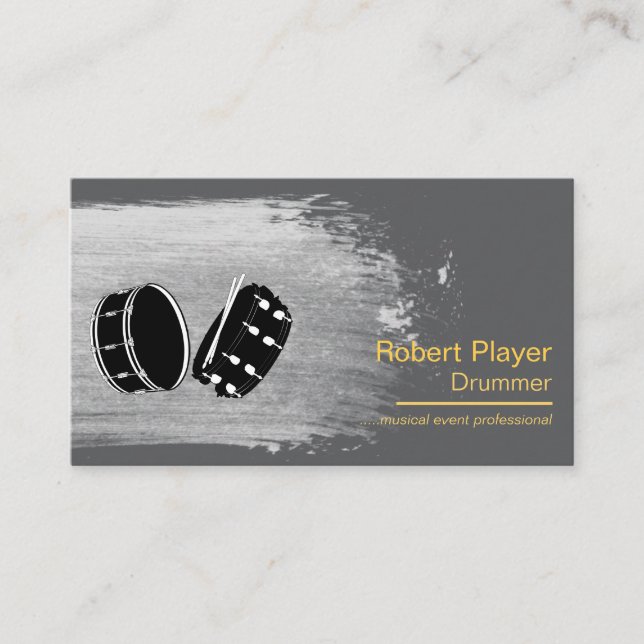Carte De Visite Drummer Percussionist Musical Événement Drums Djs (Devant)
