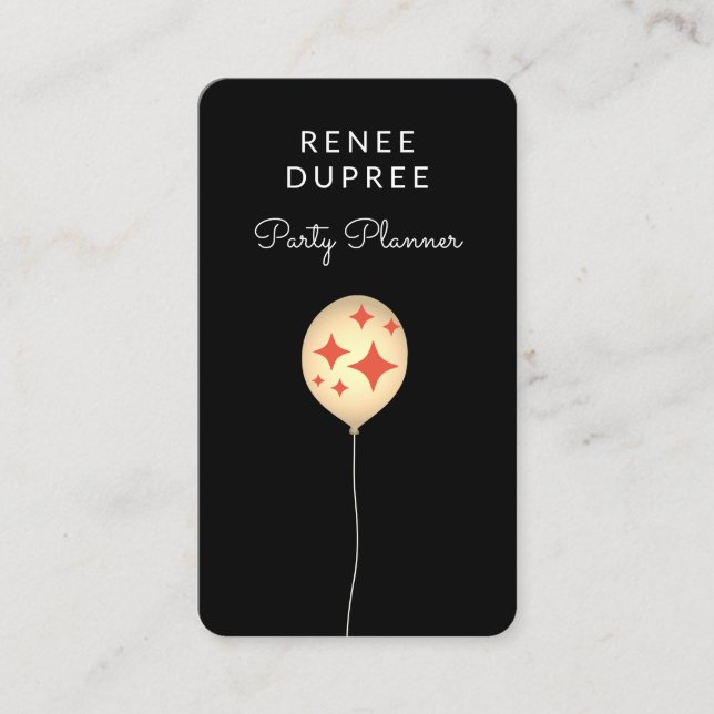Carte de visite du ballon du planificateur de part (Devant)