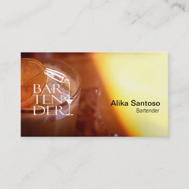 Carte de visite du barman (Devant)