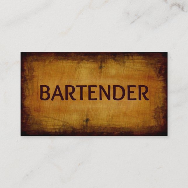 Carte de visite du barman (Devant)