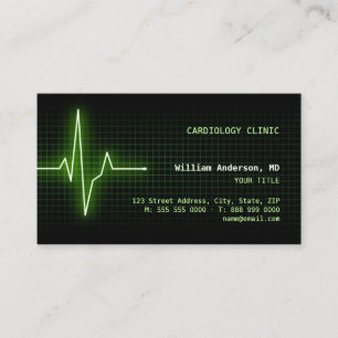 Carte de visite du battement de coeur ECG