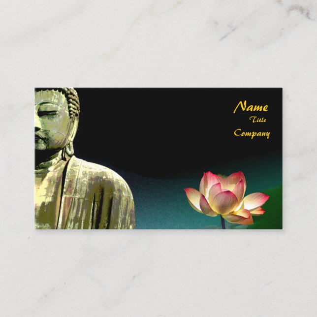 Carte de visite du bouddha et du lotus, guérisseur (Devant)