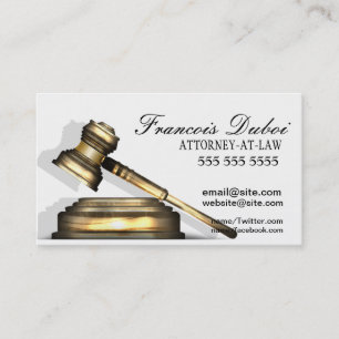 Carte de visite du cabinet d'avocats Gavel