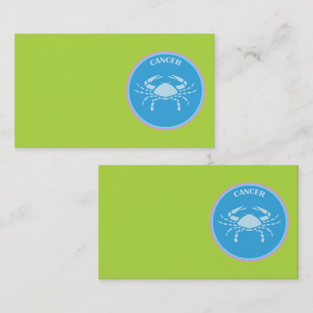 Carte de visite du cancer (Devant / Derrière)