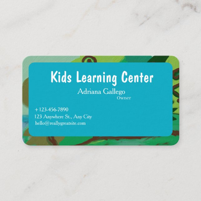 carte de visite du centre d'apprentissage pour enf (Devant)