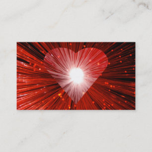 carte de visite du coeur rouge noir