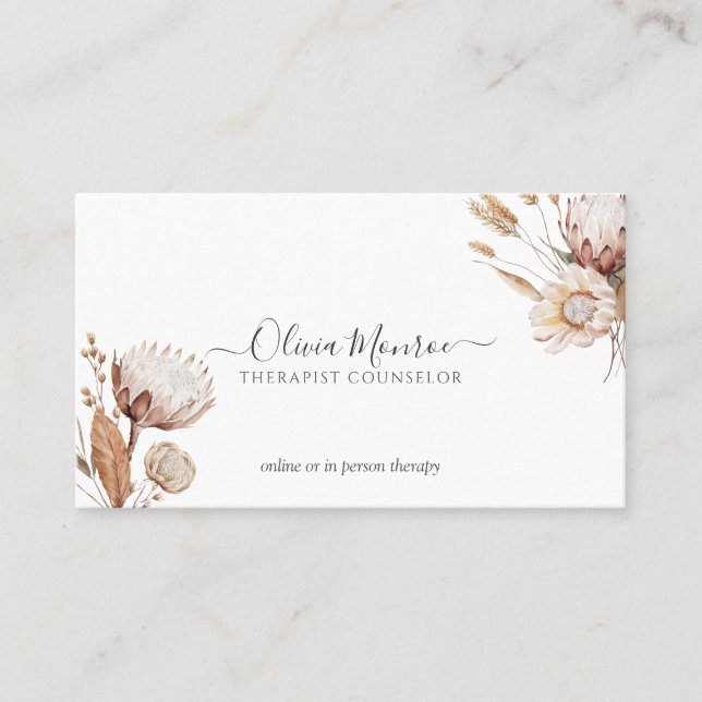 Carte de visite du conseiller Floral Therapist (Devant)