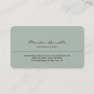 Carte de visite du consultant du coin arrondi gris