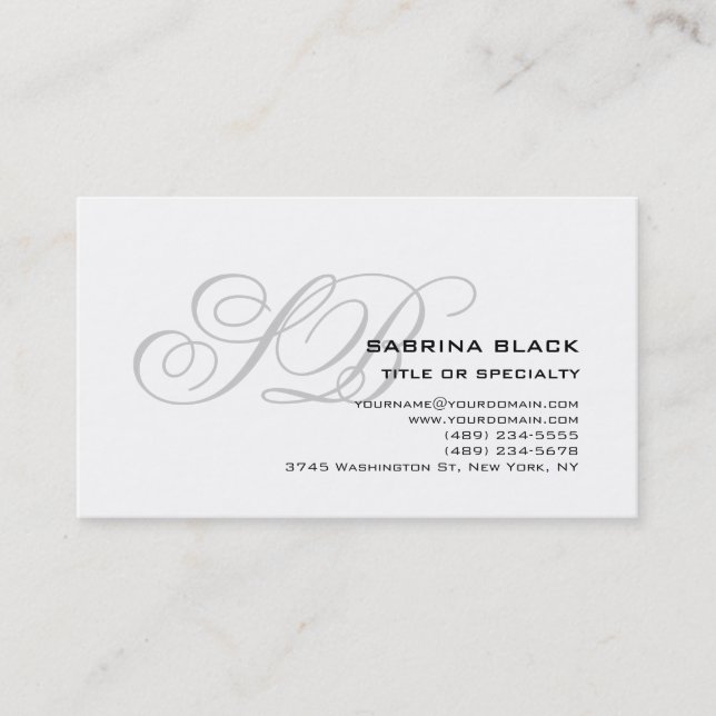 Carte de visite du consultant en calligraphie de m (Devant)