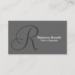 Carte de visite du consultant en monogramme gris