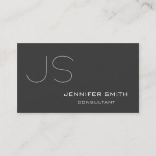 Carte de visite du consultant en monographie gris 