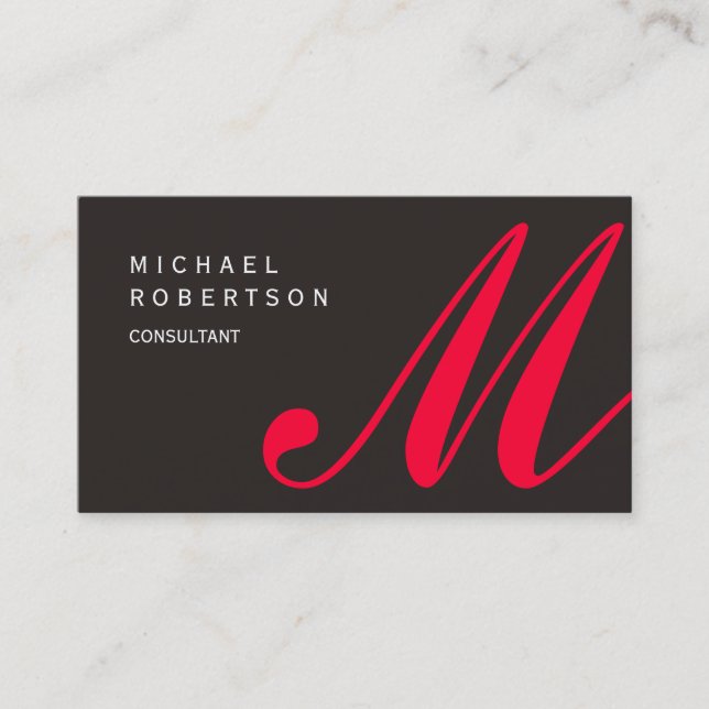 Carte de visite du consultant en monographie rouge (Devant)