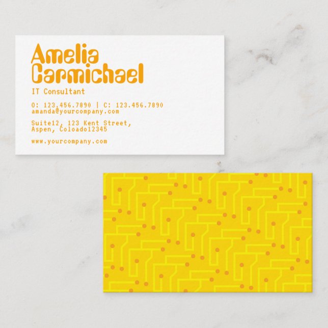 CARTE DE VISITE du consultant informatique (Devant / Derrière)