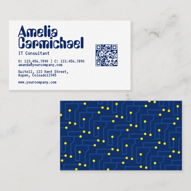 CARTE DE VISITE du consultant informatique (Devant / Derrière)