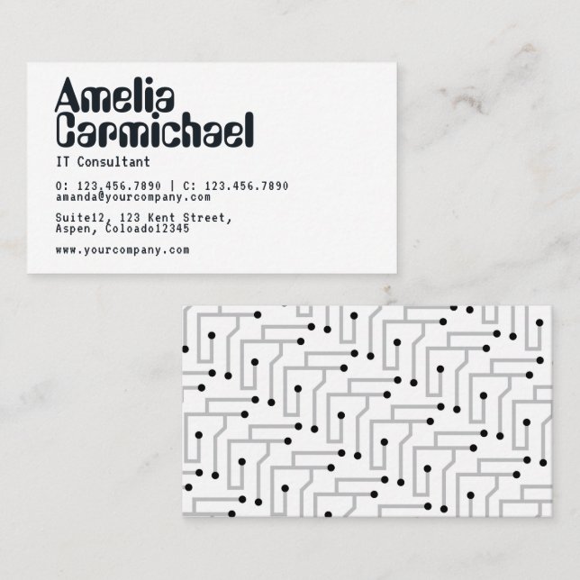 CARTE DE VISITE du consultant informatique (Devant / Derrière)