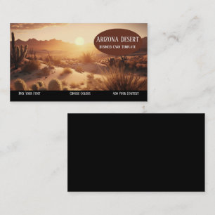 Carte de visite du désert de Sunset en Arizona