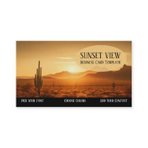 Carte de visite du désert du sud-ouest du Sunset