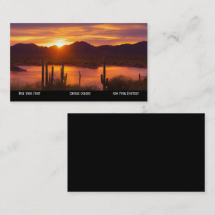 Carte de visite du désert Tucson Sunset