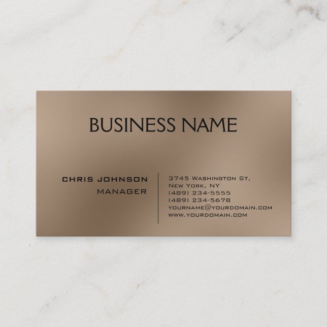 Carte de visite du directeur contemporain tendance (Devant)