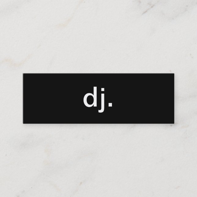 Carte de visite du DJ (Devant)
