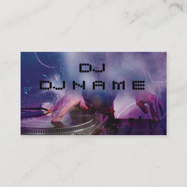 Carte de visite du DJ (Devant)