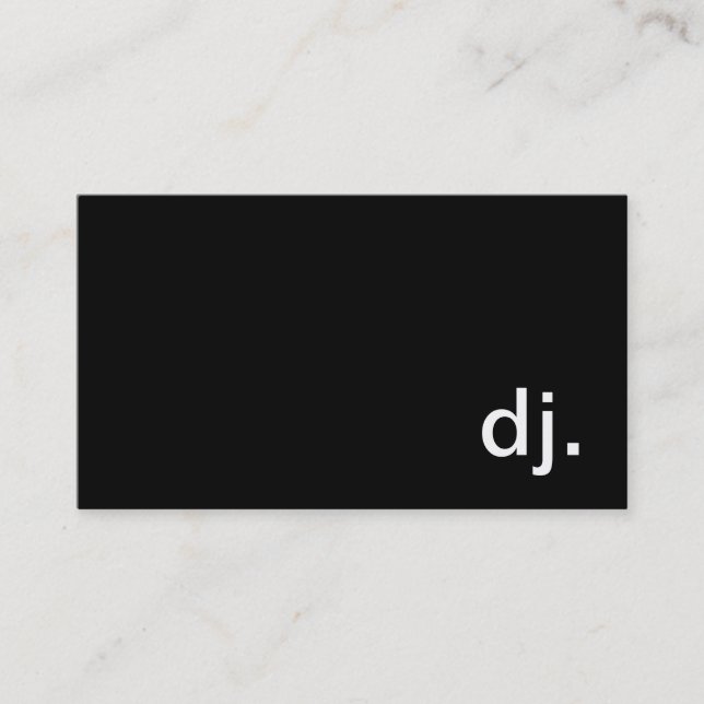 Carte de visite du DJ (Devant)