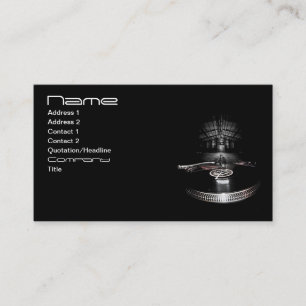 Carte de visite du DJ de partie