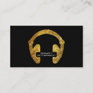 Carte de visite du DJ d'écouteur de parties