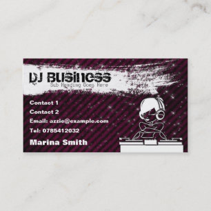 Carte de visite du DJ [femelle] - personnalisable