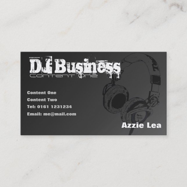Carte de visite du DJ [noir] - personnalisable (Devant)