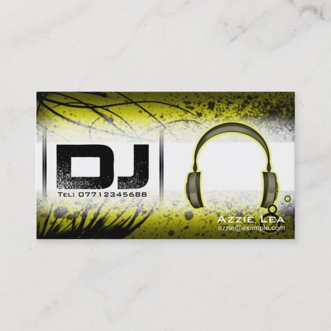 Carte de visite du DJ - personnalisable (Devant)