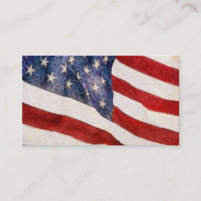 Carte de visite du drapeau américain (Devant)