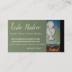 Carte de visite du Festival Leslie Harlow