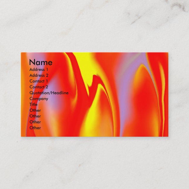 Carte de visite du feu (Devant)