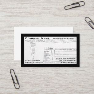 Carte de visite du formulaire fiscal fédéral prépa