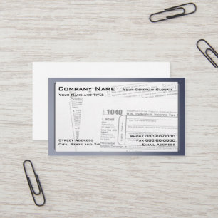 Carte de visite du formulaire fiscal fédéral prépa