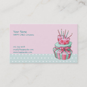 Carte de visite du gâteau de fête