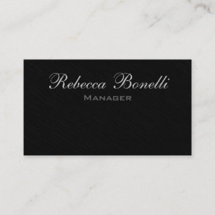 Carte de visite du gestionnaire Black Manager élég