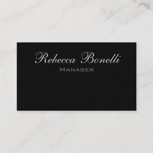 Carte de visite du gestionnaire Black Manager élég (Devant)