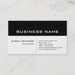 Carte de visite du gestionnaire de choix unique en