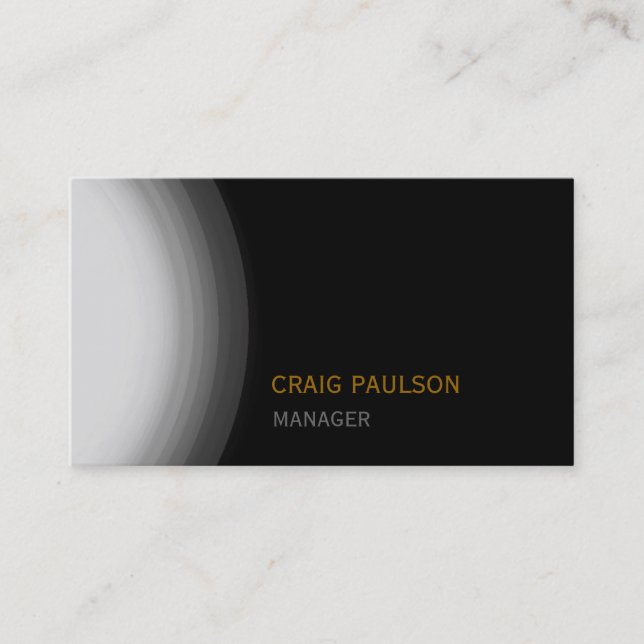 Carte de visite du gestionnaire de gris noir clair (Devant)