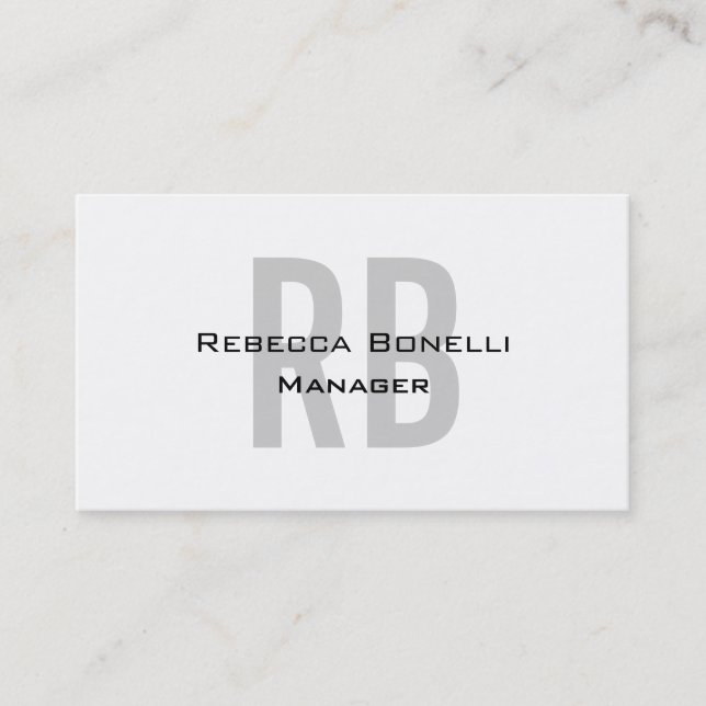 Carte de visite du gestionnaire de monogrammes gri (Devant)