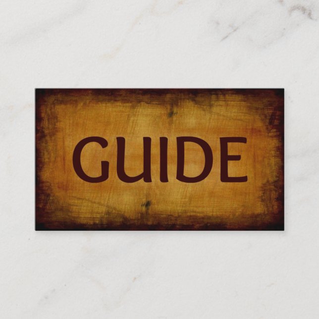 Carte de visite du guide (Devant)