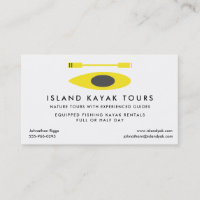 Carte de visite du guide touristique Kayak